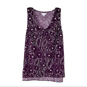 14th & Union Purple Floral Tank Top